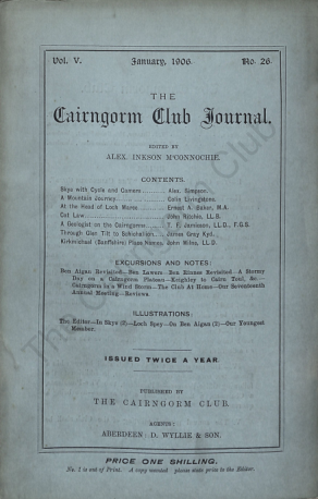 The Cairngorm Club Journal No 26 cover